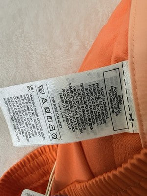 Adidas Sprinter Shorts Women XS Orange Adicolor Classics 3 Stripes New NWT