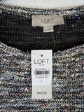 Ann Taylor Loft Top Large Womens 3/4 Sleeve Pullover Textured New NWT