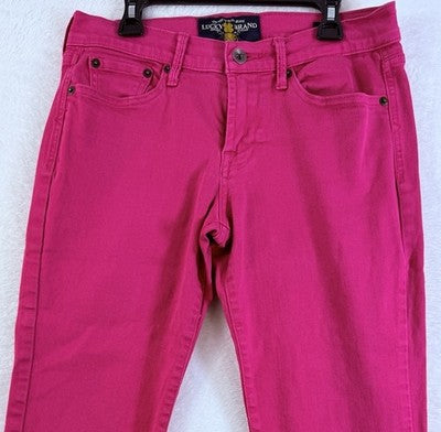 Lucky Brand Jeans 4/27 Sweet N Crop Bright Pink Womens Denim