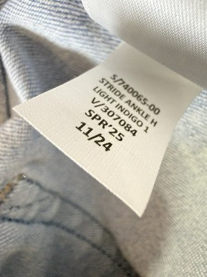 Gap High Rise Stride Wide Leg Ankle Jeans 34 18 Women Light Blue New NWT