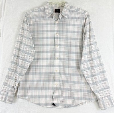 UNTUCKit Aleante Shirt Large Mens Long Sleeve Button Down Plaid White