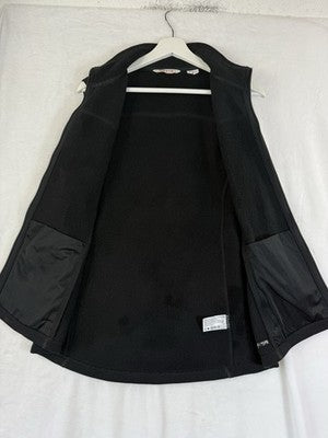 Orvis Sweater Fleece Vest Medium Womens Black Full Zip
