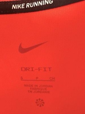 Nike Mens Miler T Shirt Small Running Orange Short Sleeve Dri Fit New NWT