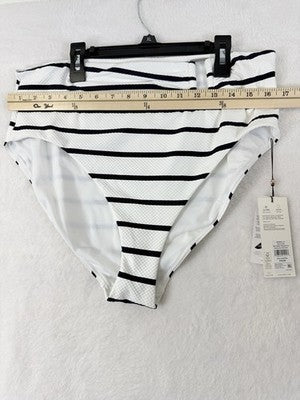 Calia Swim Bottom XL Womens Coastal Stripe Mid Rise Bikini Swimwear New NWT