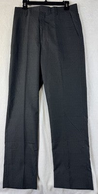 Merona Flat Front Suit Pants 34x34 Gray Windowpane Plaid New NWT