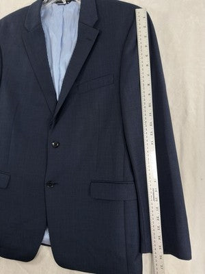Tommy Hilfiger Blazer Men’s 42 Regular Blue 100% Wool 2 Button Suit Jacket