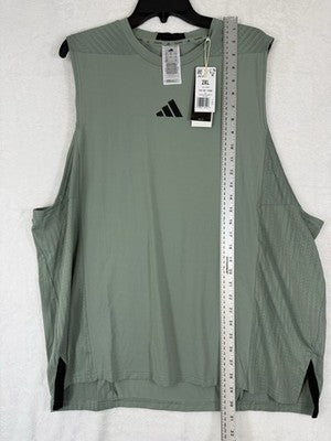 Adidas Men Training Intensity Tank Top 2XL Green Climacool Workout Shirt NEW