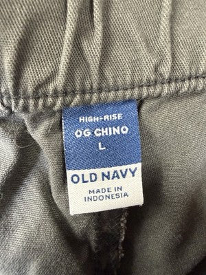 Old Navy OG Chino Shorts Large Womens Gray High Rise 4.5”