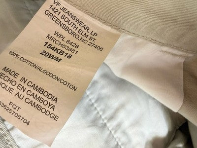 Lee Riders Casuals Shorts 20W Khaki Chino Tan Vintage Y2K Deadstock 8.5” New NWT
