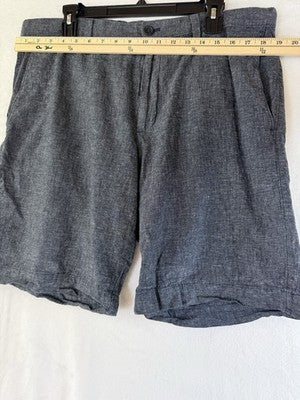 Banana Republic Linen Blend Shorts 36 Mens Blue 11”