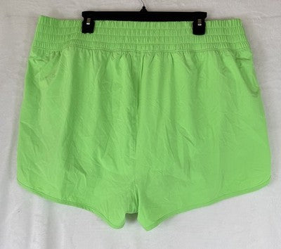 Gap Fit Running Shorts XXL Petite Womens Lime Green High Rise Brief Liner New