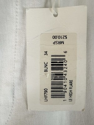 Frame Le High Flare 34 Jeans White Denim Womens New NWT