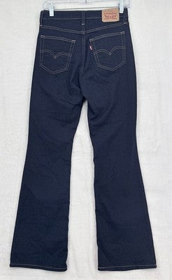 Levis 725 High Rise Bootcut 27 Jeans Womens Dark Blue Denim Levi’s