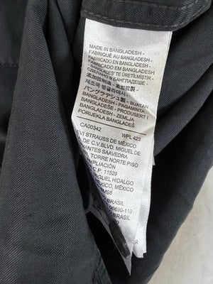 Levis Doreen Utility Shirt Medium Womens Gray Roll Tab Lyocell Button New NWT