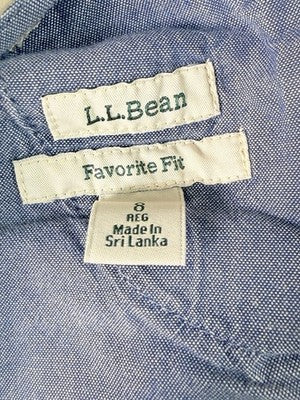 LL Bean Corduroy Pants Womens 8 Favorite Fit Beige Tan Straight Leg