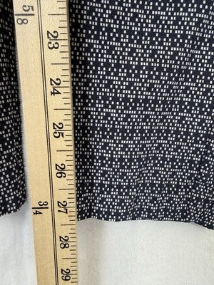 Christopher Banks Signature Slimming Pants 8 Knit Pull On Blue Print Womens