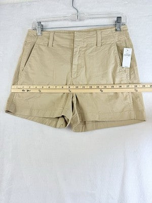 Gap Downtown Khaki Shorts 4 Women Tan Beige 4” Cotton Stretch New NWT