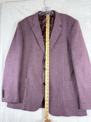 Nautica Modern Fit Sport Coat 46R Blazer Mens Linen Blend Mauve Pink Jacket
