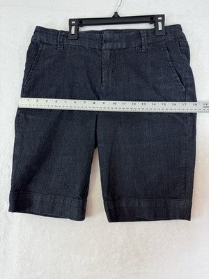 The Limited 917 Shorts 8 Dark Blue Denim Jean Bermuda Womens