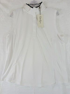 Walter Hagen Golf Polo XL Womens Sleeveless White Mock Neck New NWT