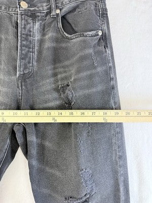 American Eagle High Rise Girlfriend Jeans Women Size 10 Black Distressed