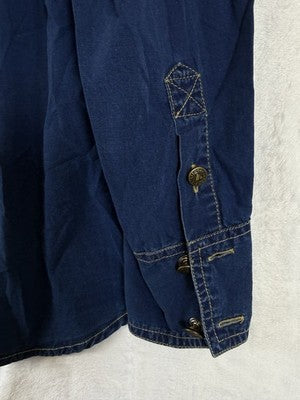 Vintage Liz Claiborne Shirt Small Western Denim 80s 90s Hipster Deadstock