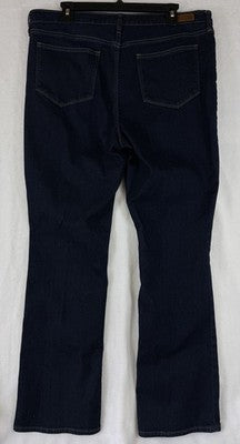 Lands End Jeans 16 Womens Bootcut Leg Fit 2 Dark Blue High Rise