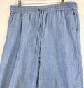 J Crew Chambray Pants 10 Womens Pull On 100% Cotton Blue Pull On Lightweight