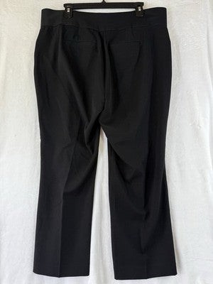 CJ Banks Signature Slimming Pants 16W Petite Black Ponte Knit Pull On Womens
