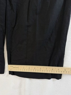 Gap Linen Blend Trousers 4 Petite Black High Rise Wide Leg 365 New NWT