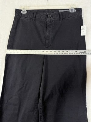 Gap High Rise Stride Khakis Pants 14 Tall Womens Black New NWT Straight Leg 14T