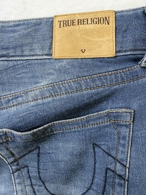 True Religion Geno Relaxed Slim Jeans 32 Mens 32x34 Blue Denim