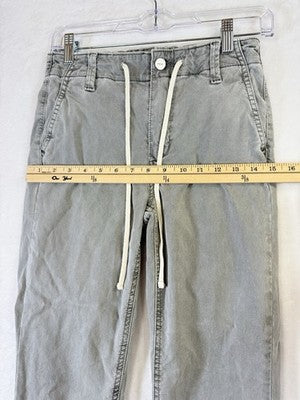 Paige Christy Pants Jeans 25 Gray Womens Denim Drawstring Mid Rise