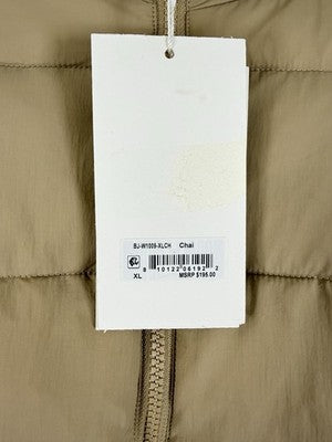 Halfdays Nellie Packable Puffer Jacket XL Womens Chai Beige Tan New