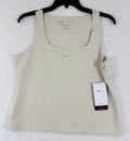 Nike Form Tank Top Large Womens Beige Sleeveless Workout New NWT $65