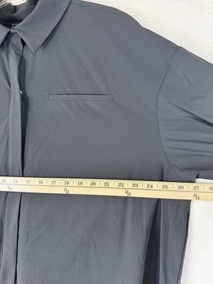 Nike 24.7 Perfect Stretch Shirt XL Women Long Sleeve Oversized Black Top NEW