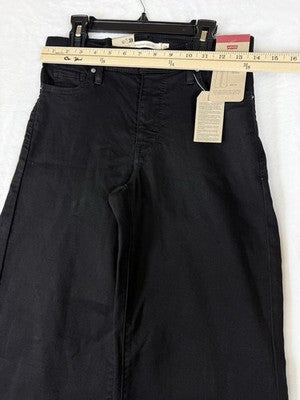 Levis 318 Shaping Wide Leg Jeans 26 Womens Black 26x30 Levi’s New NWT