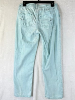 Chicos Platinum Jeans 00 Size 2 Womens Aqua Blue