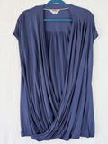 Boden Tops 14 Blue Twist Front Sleeveless Knit Womens UK 18