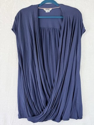 Boden Tops 14 Blue Twist Front Sleeveless Knit Womens UK 18