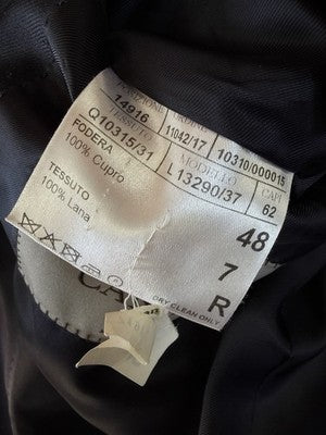 Canali Blazer 38R Black 100% Wool Mens Jacket Made In Italy
