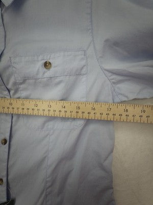 CC Filson Feather Cloth Shirt Small Women Blue Button Up Long Sleeve Top New NWT