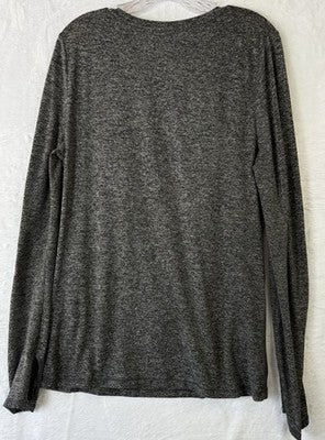 LL Bean Womens Tops Medium Gray Long Sleeve Performance Stretch 292745