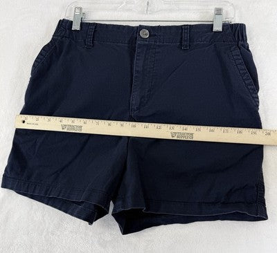 Old Navy OG Shorts Womens Medium Navy Blue 5.5” Elastic Back Flat Front