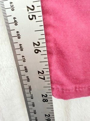 Talbots Velvet Straight Leg Pants 16 Petite Curvy Pink High Waist Women 16P