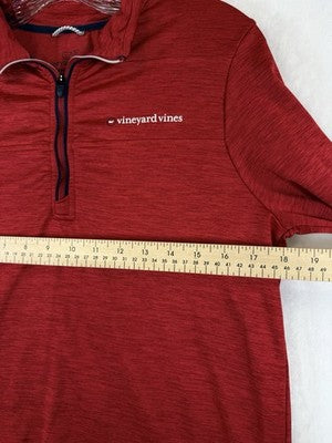 Vineyard Vines The Shep Shirt Large Boys Red 1/4 Zip