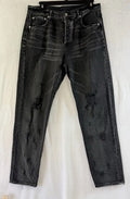 American Eagle High Rise Girlfriend Jeans Women Size 10 Black Distressed