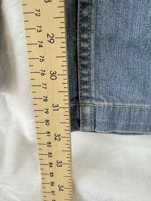 LL Bean Favorite Fit Jeans 2 Tall Womens Straight Leg Blue