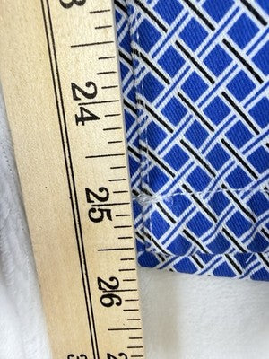 Rafaella Comfort Pants 12 Pull On Blue Print Womens