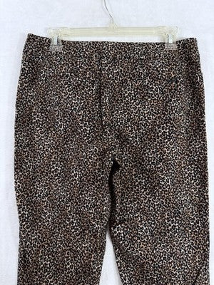 White House Black Market Slim Ankle Pants 6 Animal Print Cheetah Womens